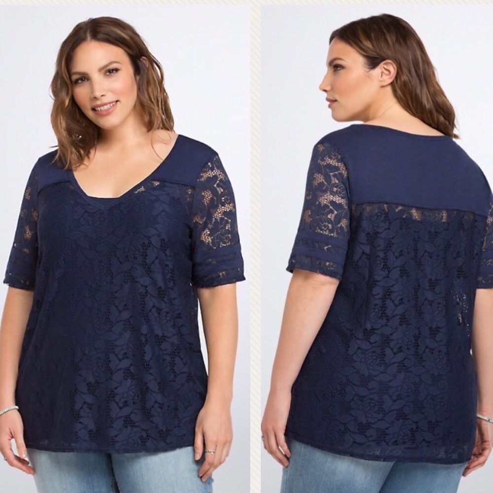 Torrid V Neck Football Tee Sz 00